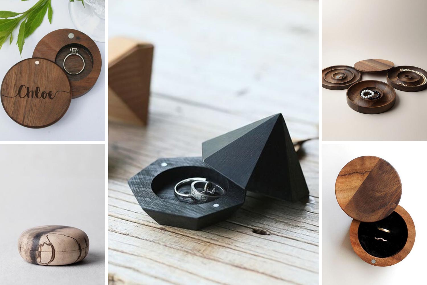 Дерев'яна коробочка для ювелірних прикрас фото