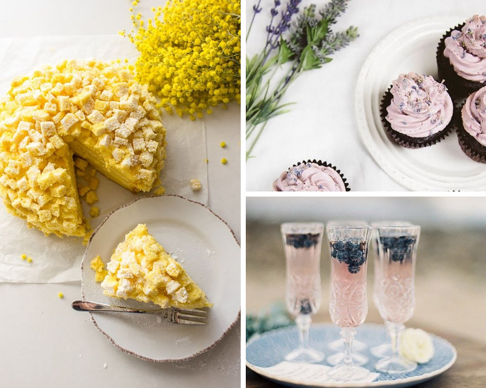 еда в цвет свадьбы