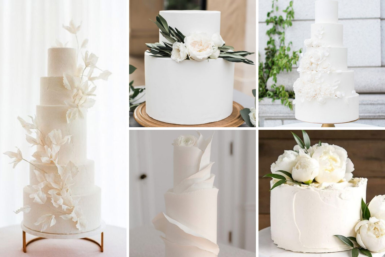 Белый свадебный торт фото