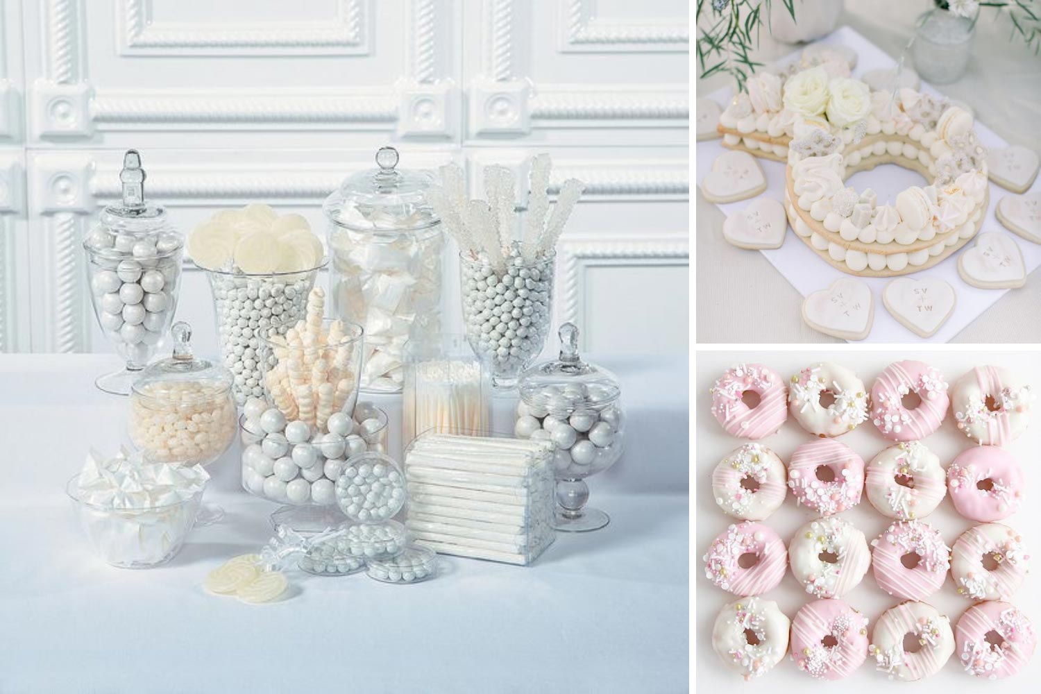 Зимний кенди бар в белых тонах фото 