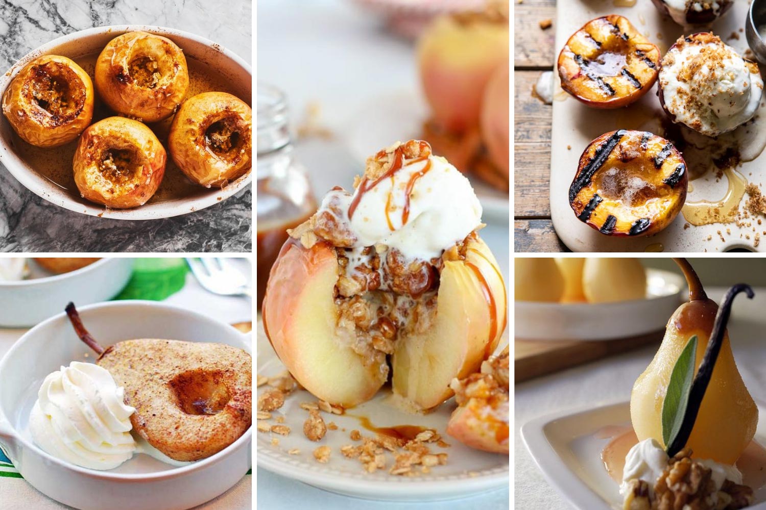 Запеченные груши, яблоки, персики фото 