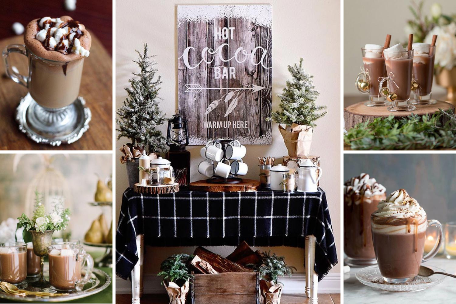 Бар горячих напитков на свадьбу: какао, кофе фото
