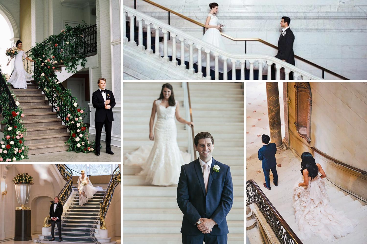 Жених ждет невесту: фото с лестницей идеи