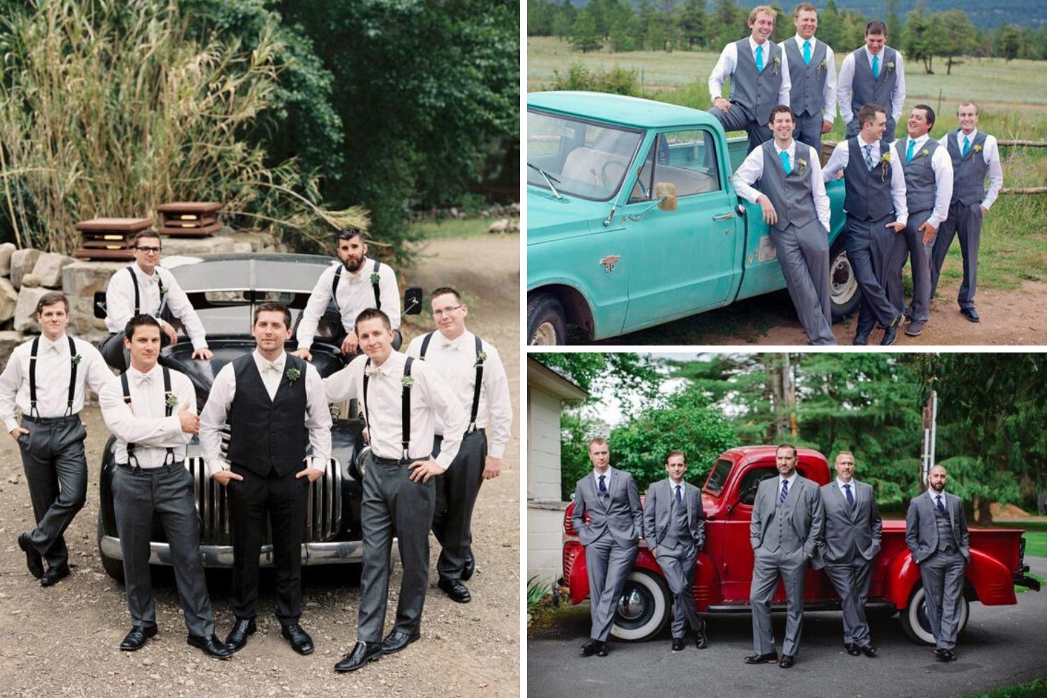 жених з друзями біля машини