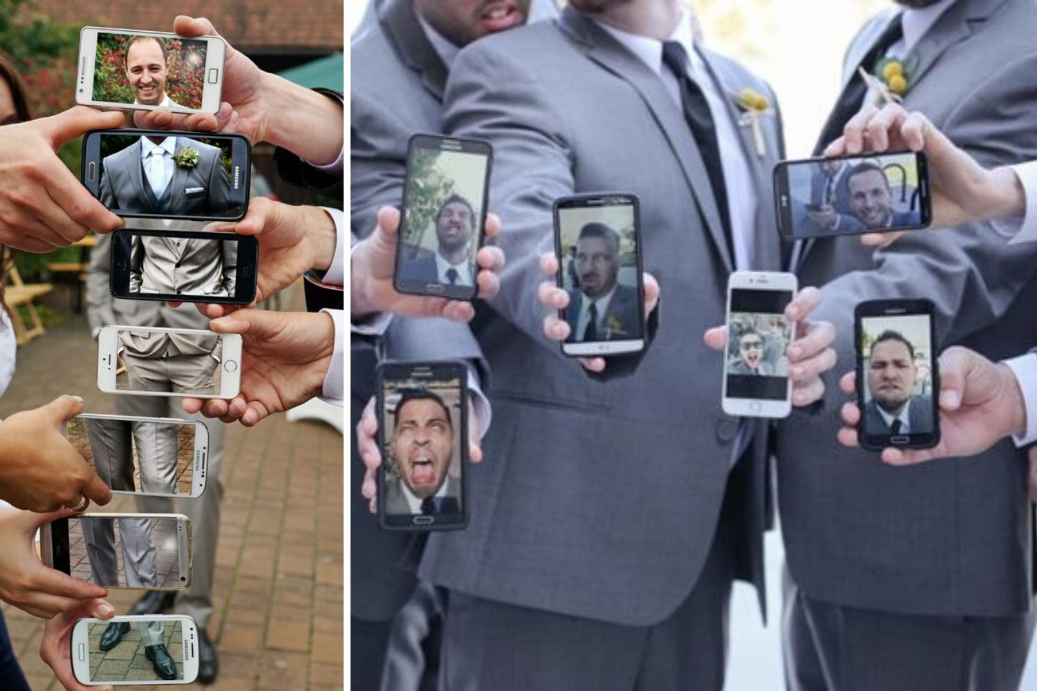 фото друзів нареченого з телефонами