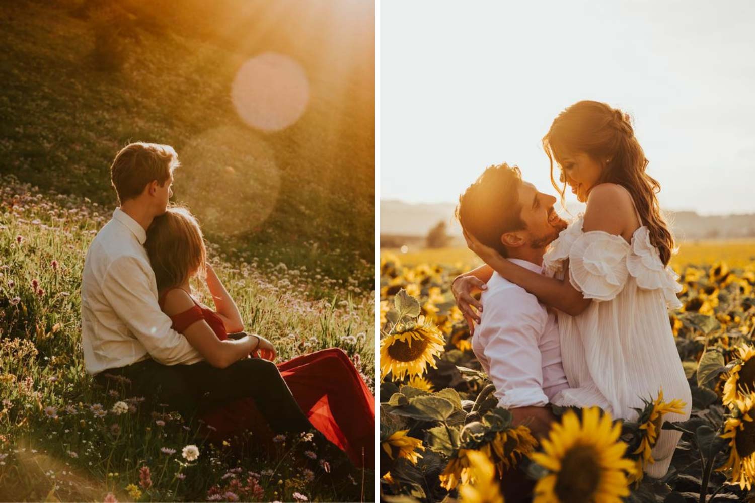 Фотосесія закоханих в полі фото