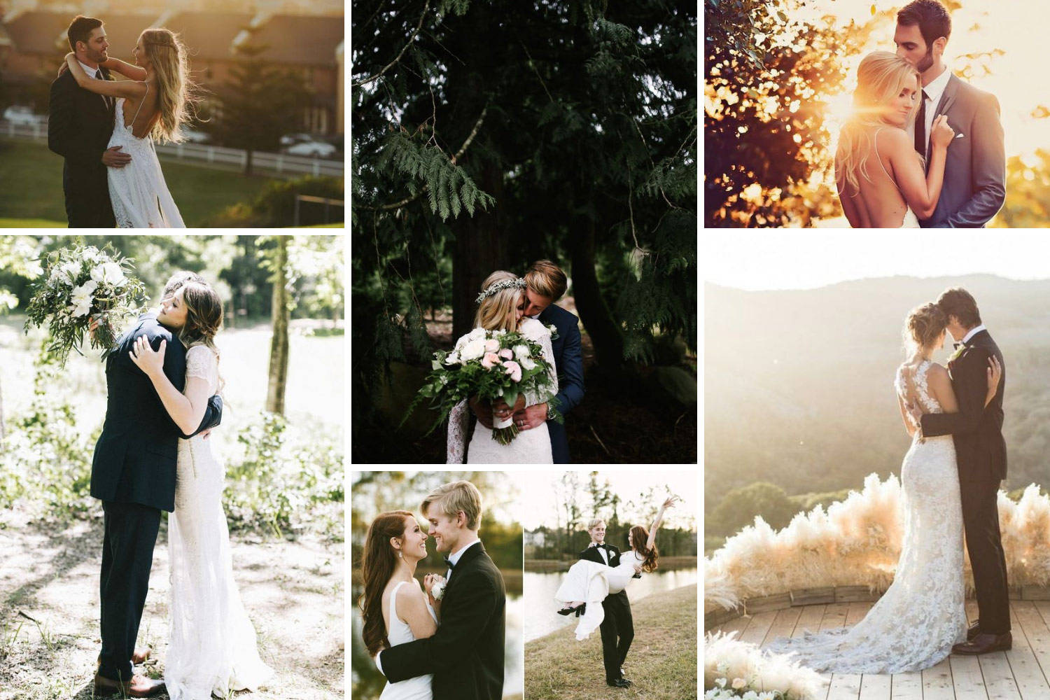 Свадебные фотографии жениха и невесты