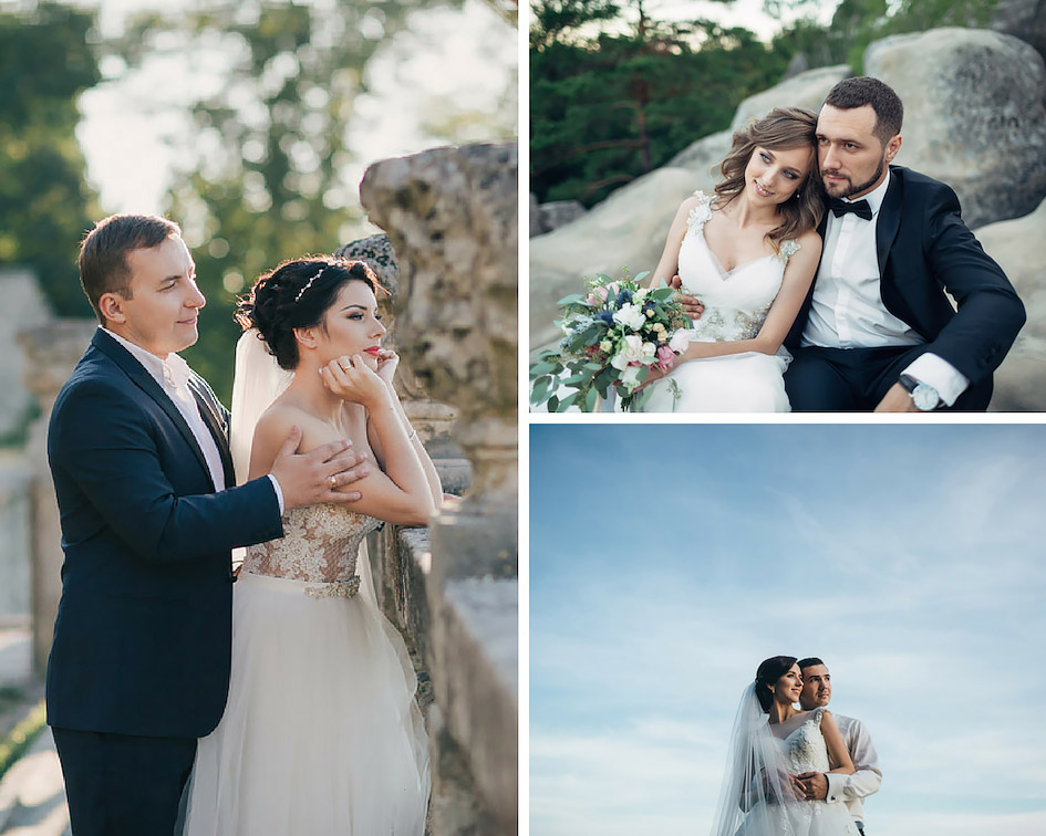 жених и невеста смотрят вдаль фото