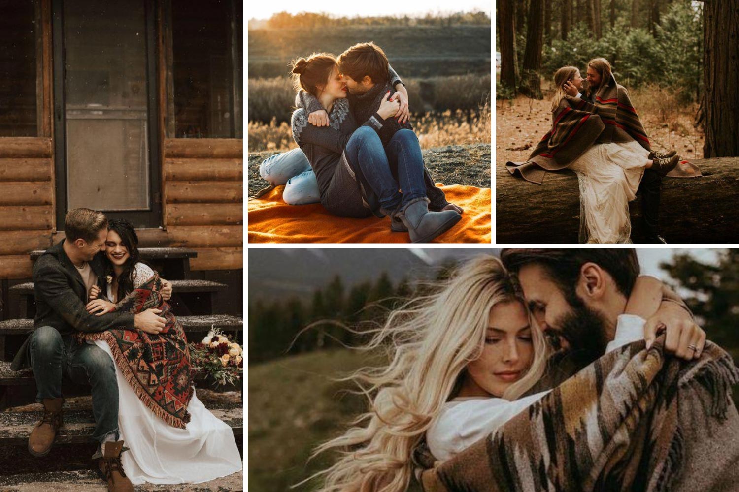 Весільні фото з пледами