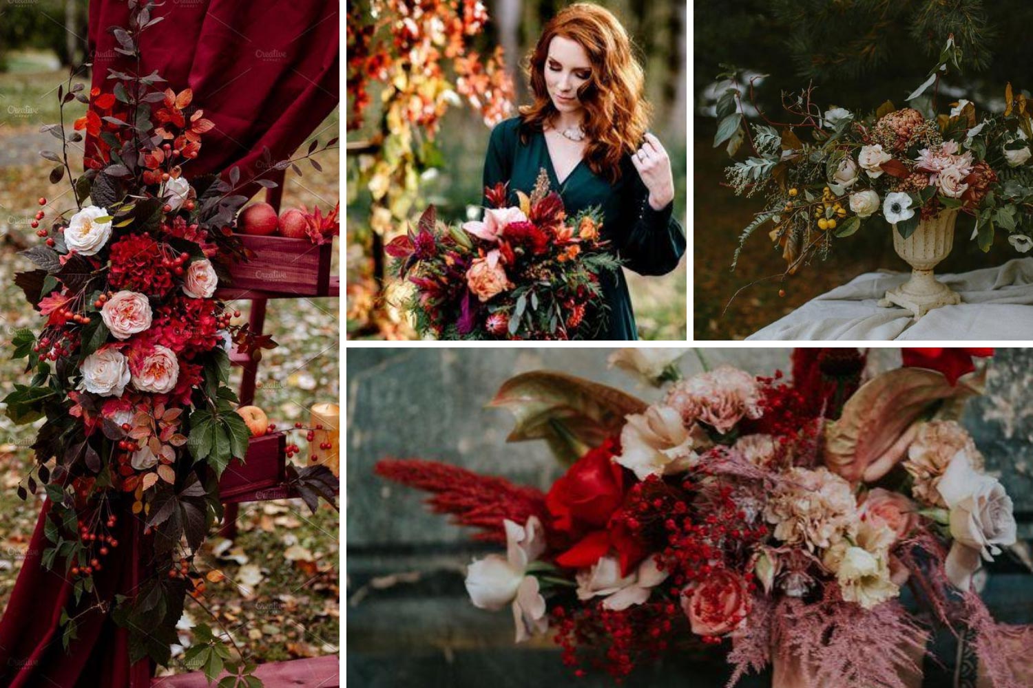 Оформлення квітами місця для фотосесії фото