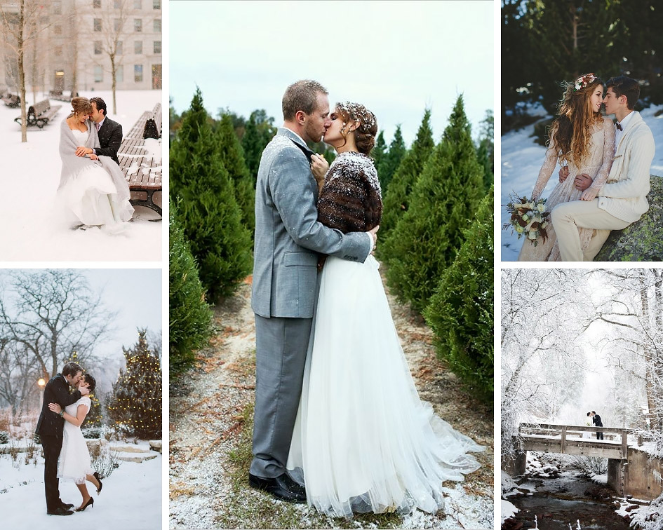 свадебная фотосессия зимой