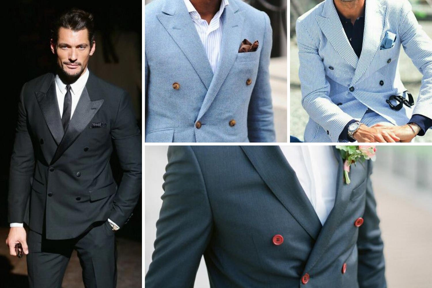 Мужской свадебный костюм с двубортным пиджаком фото