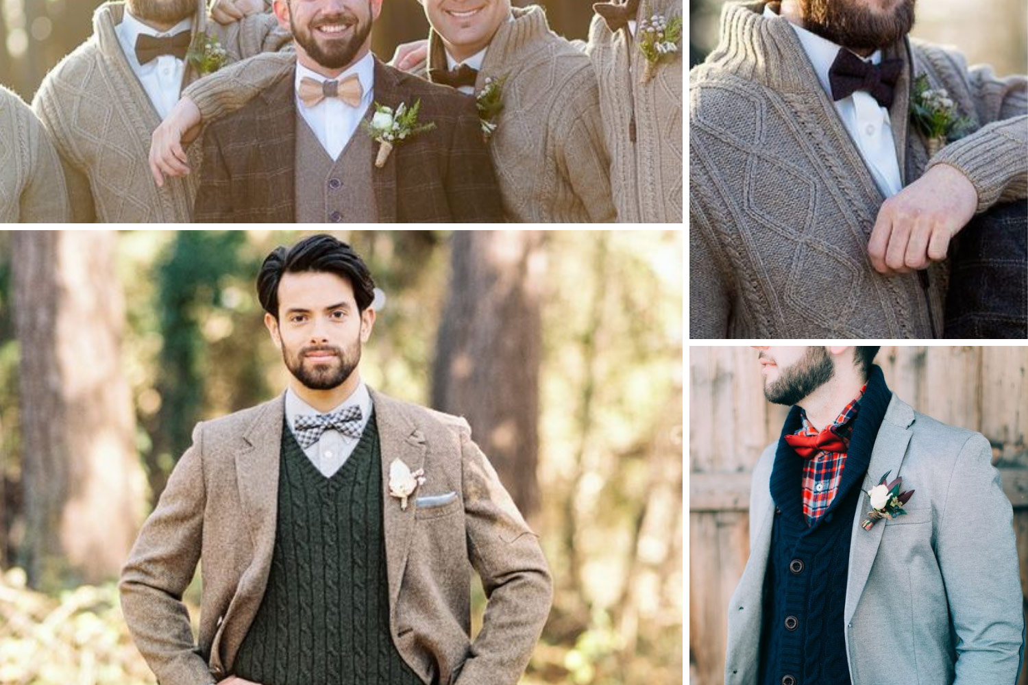 Кардиган или свитер в образе жениха