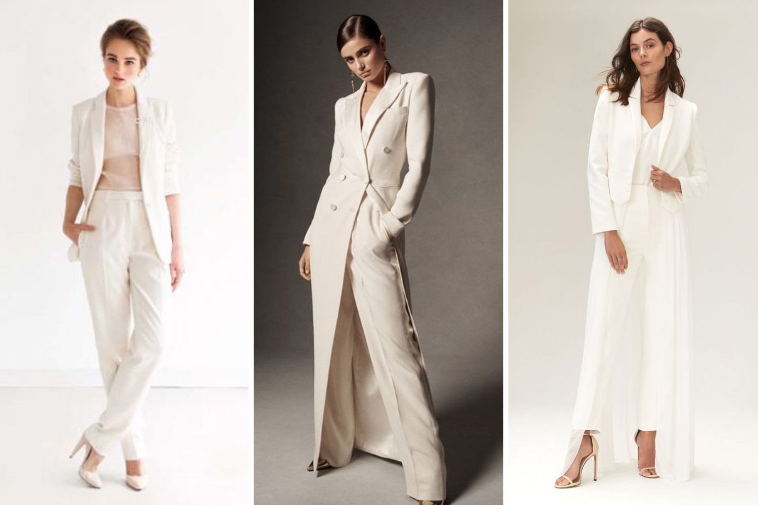 Свадебный брючный костюм с пиджаком