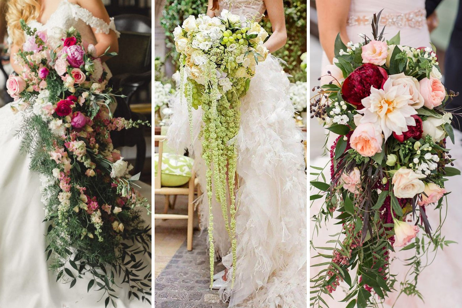 Цветочный каскад в букетах