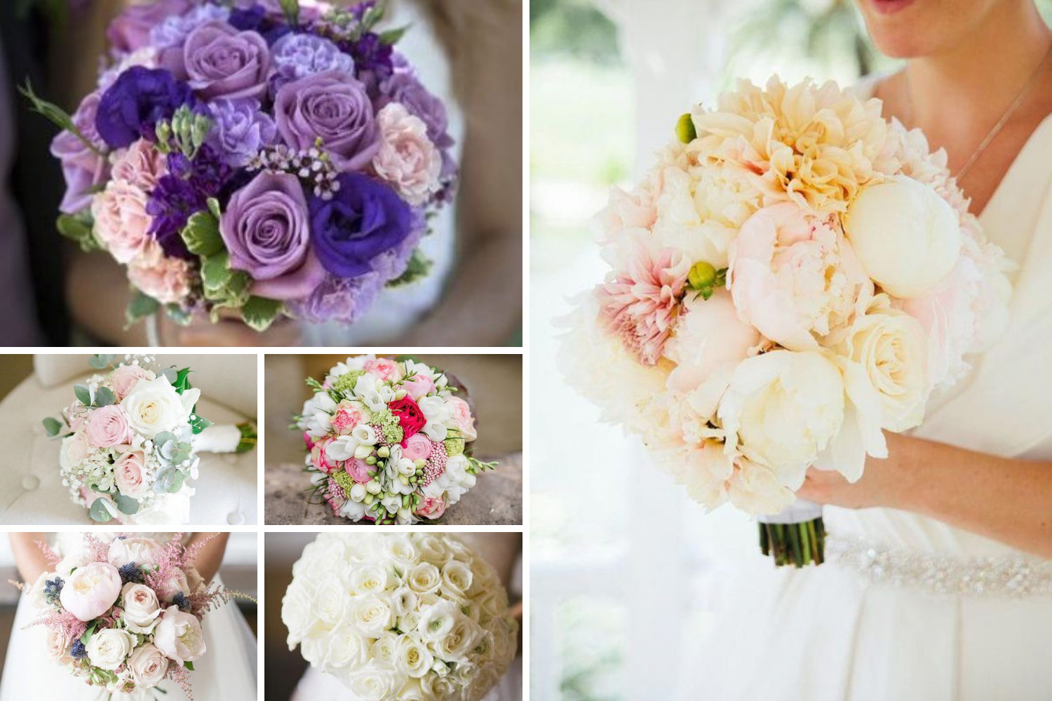 Классическая круглая композиция в свадебном букете