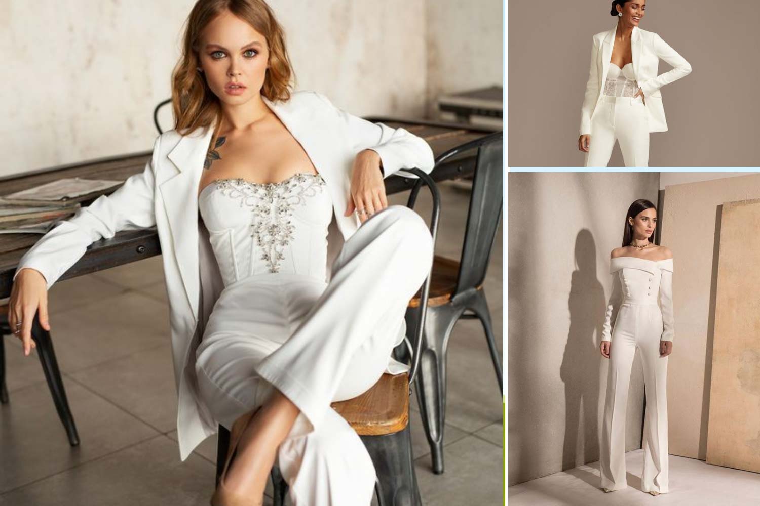 Вбрання нареченої на весілля зі штанами фото