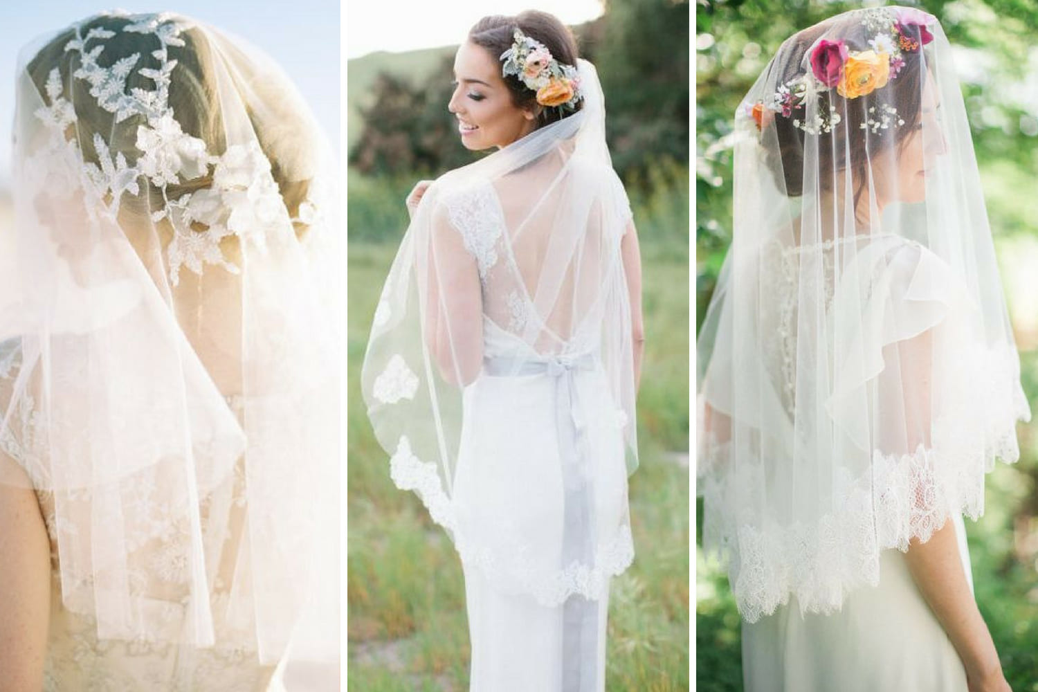 свадебная фата накидка в бохо стиле фото