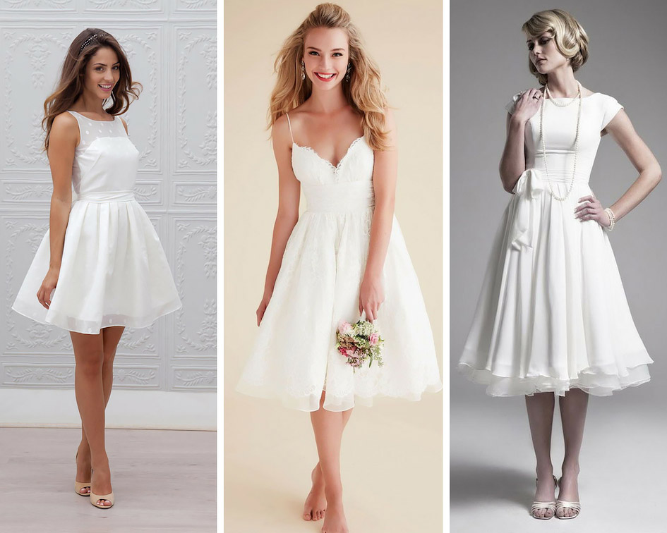 короткое свадебное ампир платье