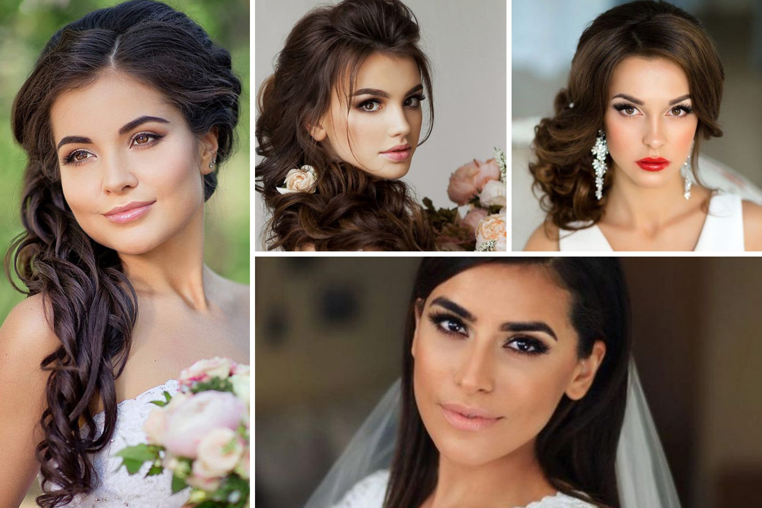 Весільний макіяж для брюнеток