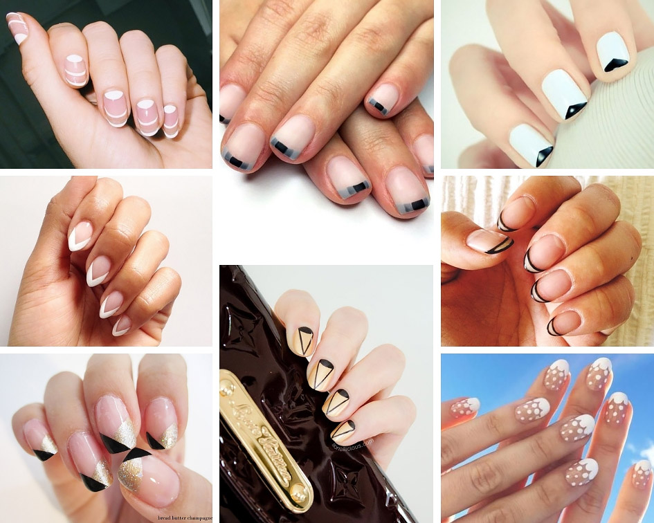 геометрический свадебный френч