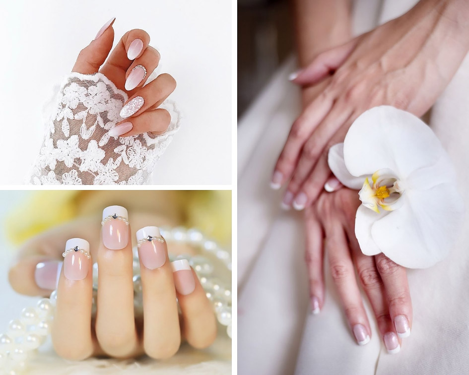 французский маникюр невесты