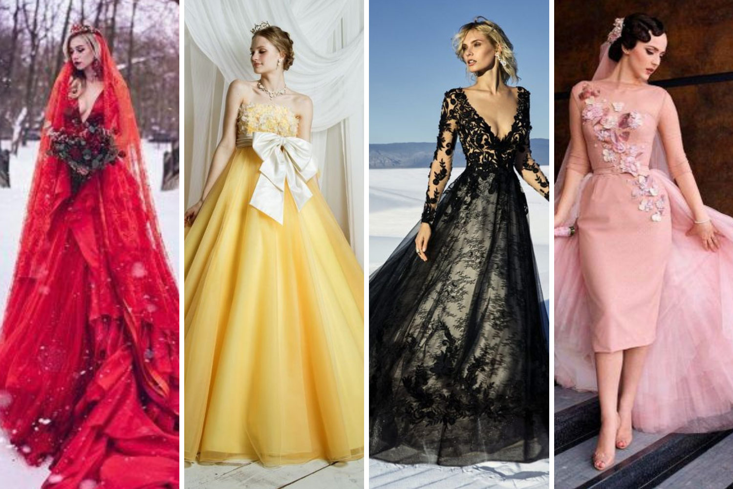 Кольорове плаття на весілля