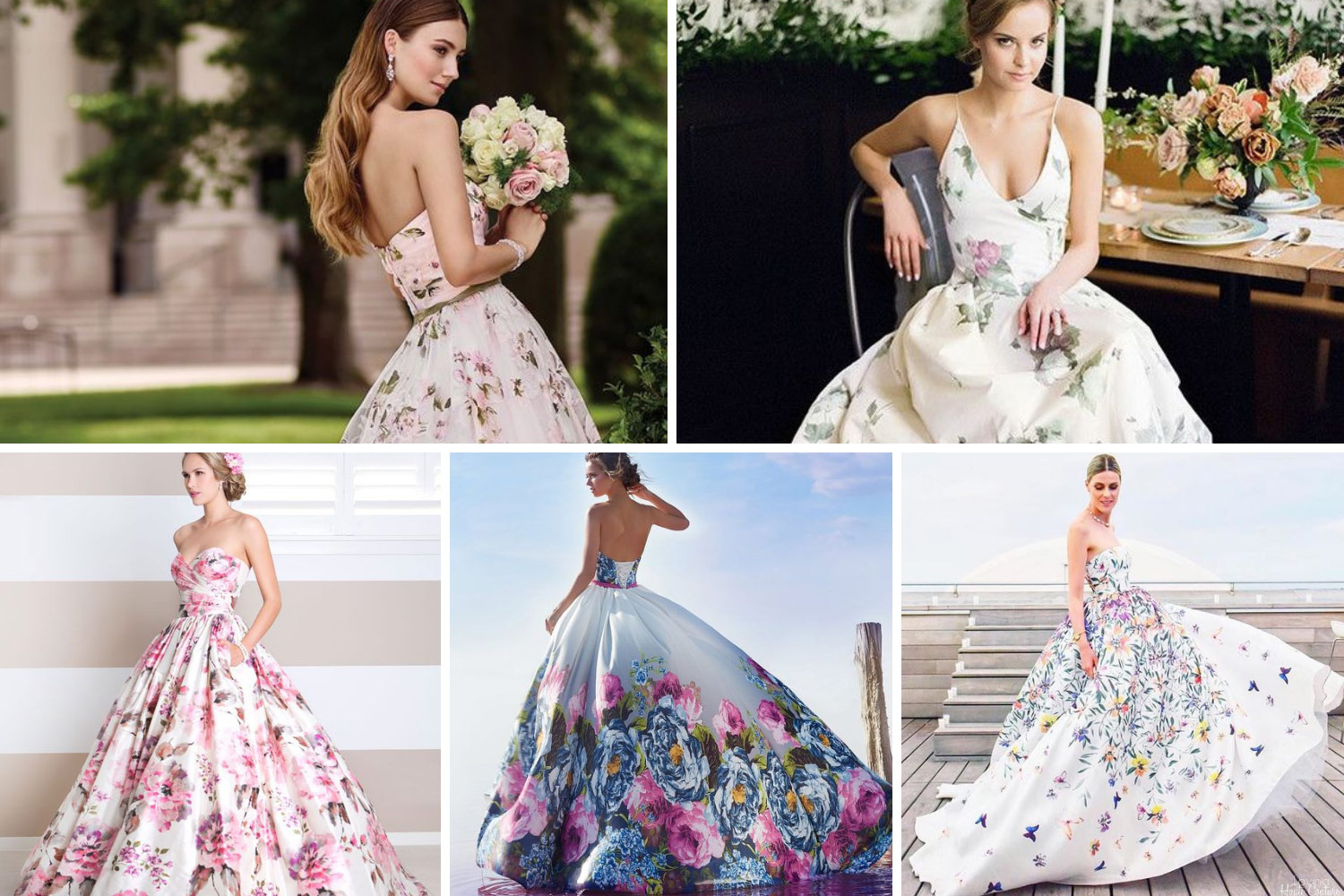 весільні сукні з малюнком