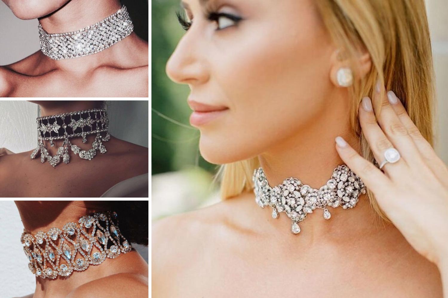 Чокер с драгоценными камнями фото 