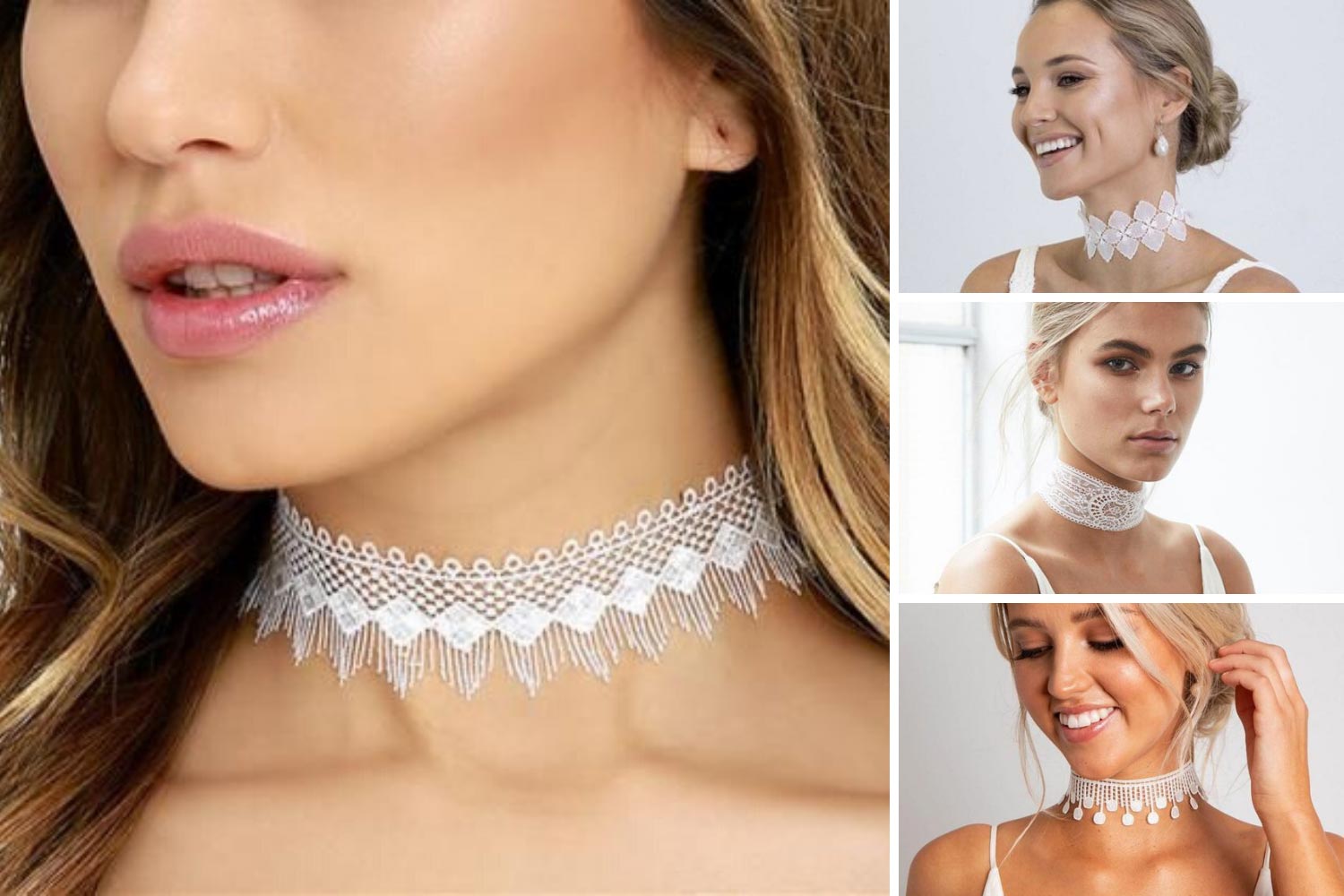 Кружевной чокер для невесты фото 