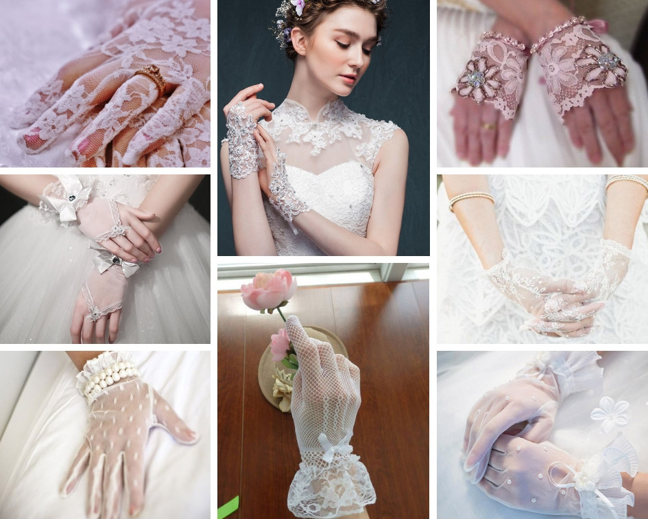 свадебные перчатки из кружева