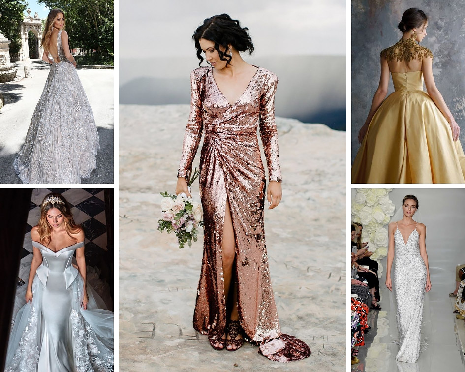 плаття нареченої металік