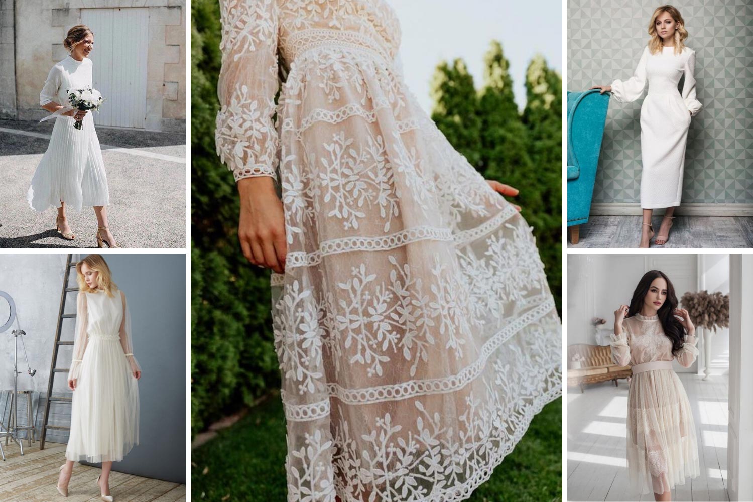 Другий шлюб і сукня для вінчання: вбрання нижче колін фото