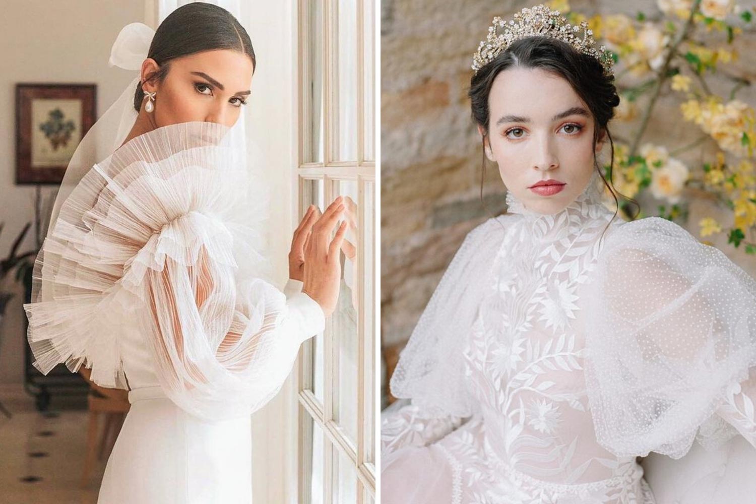 Оригінальні сукні нареченої з рукавами фото