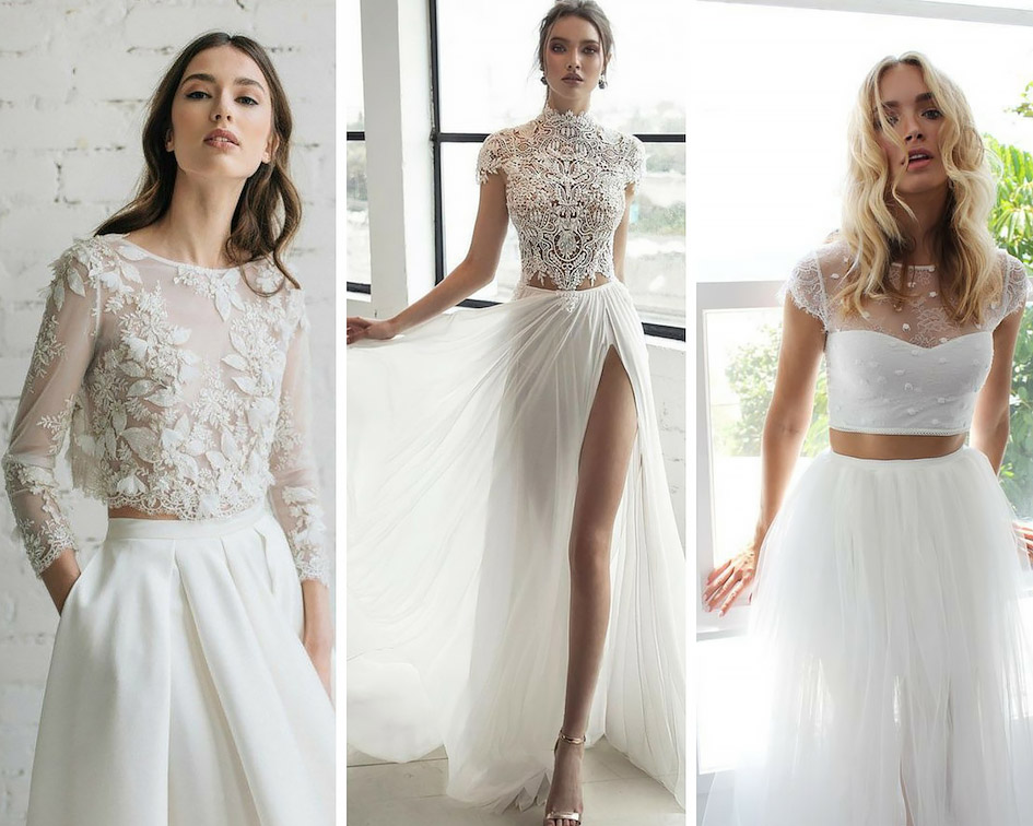 платье невесты с топом фото
