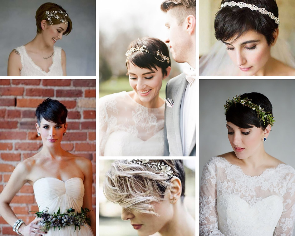 дуже коротке волосся нареченої