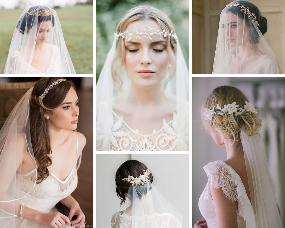 греческая прическа с фатой