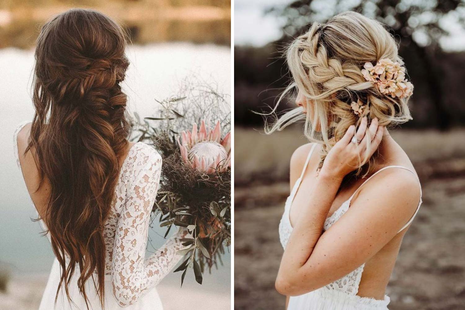 Весільні зачіски з плетіннями фото