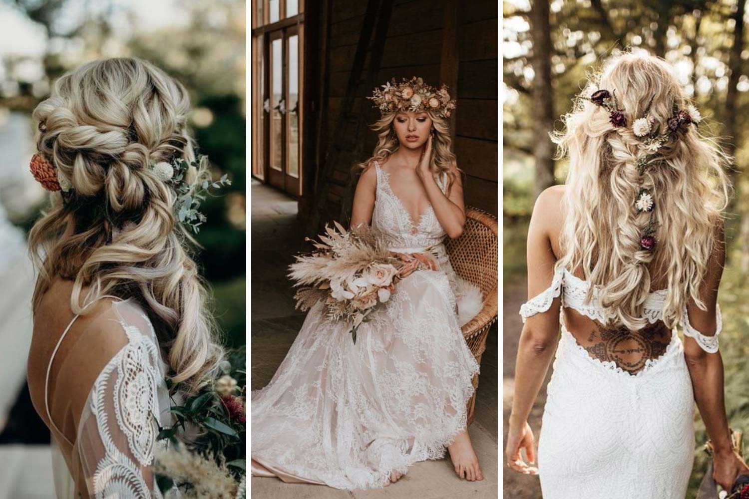 Весільні зачіски в стилі бохо