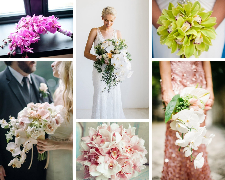 букет невесты с орхидеями