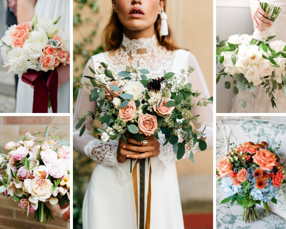 идеи весенних букетов на свадьбу