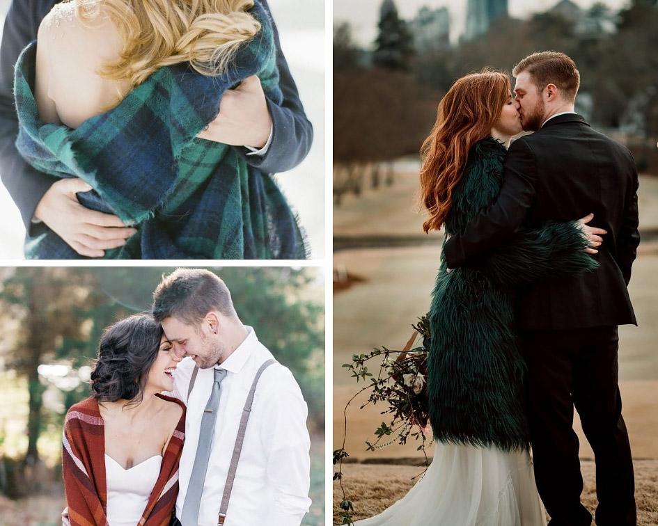 зимние варианты накидок невесты