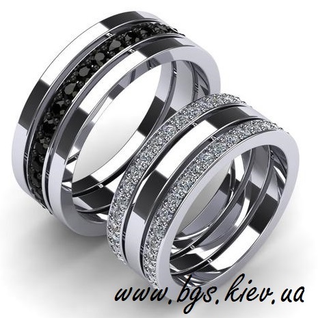 обручальные кольца из белого золота фото