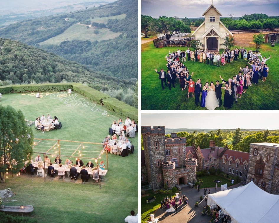 аэросъемка на свадьбе