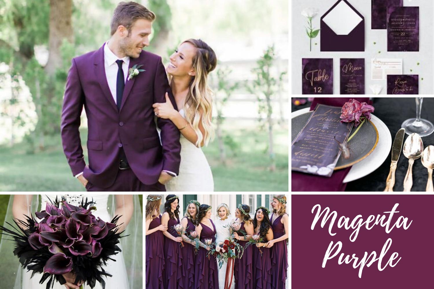 Фіолетове весілля в кольорі Magenta Purple фото