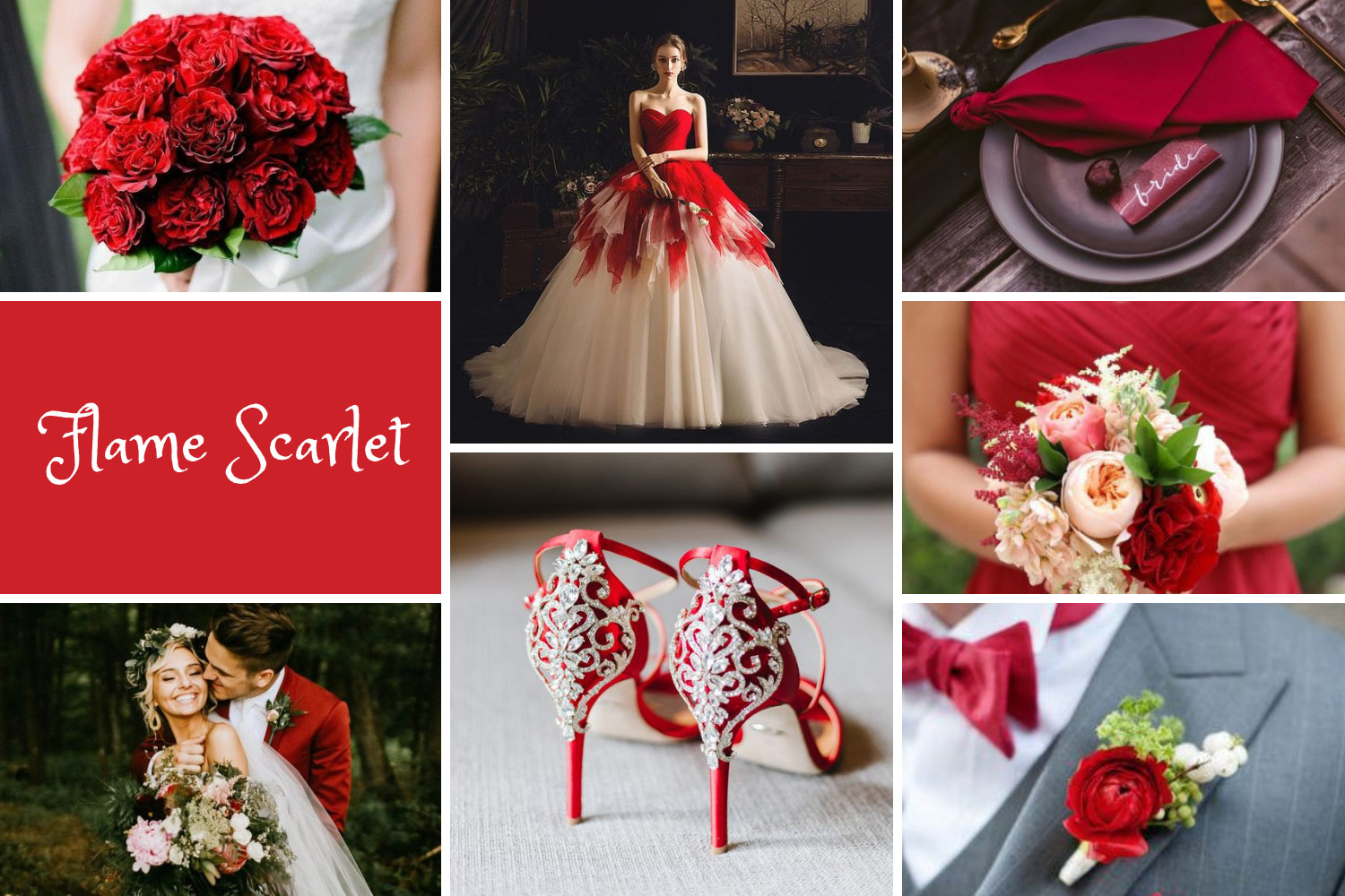 Огненный красный цвет свадьбы 2020