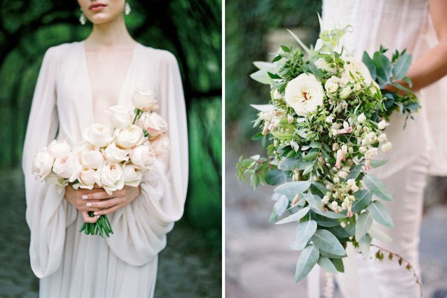 Модний весільний букет 2021: асиметрія, каскад фото