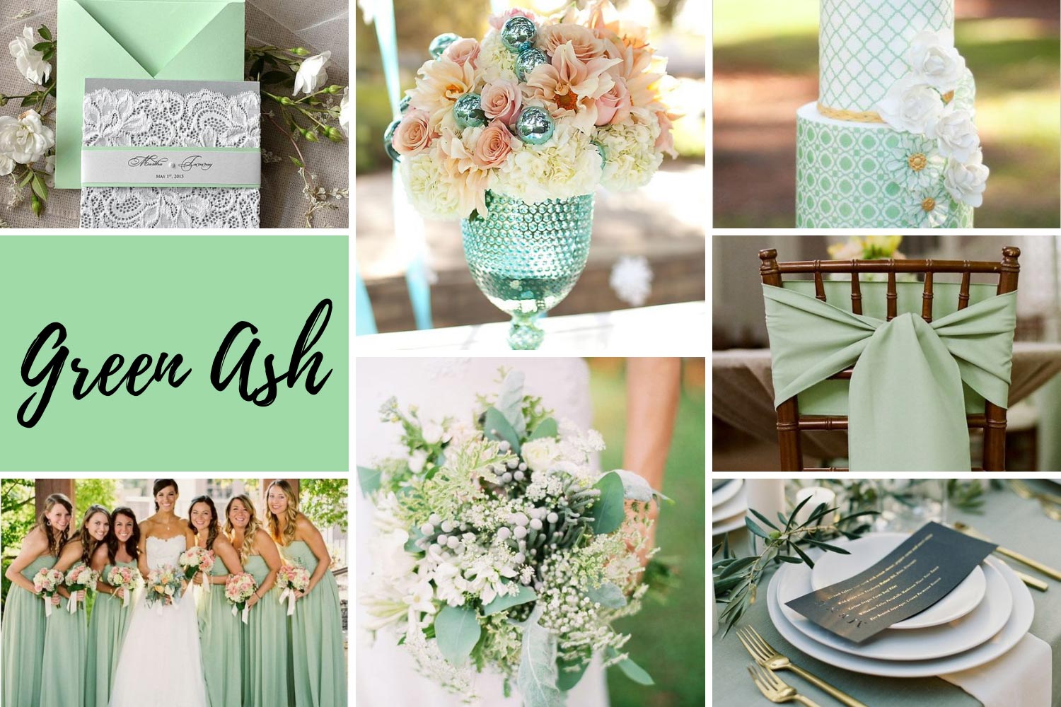 Весілля кольору ментол, зелена м'ята ідеї