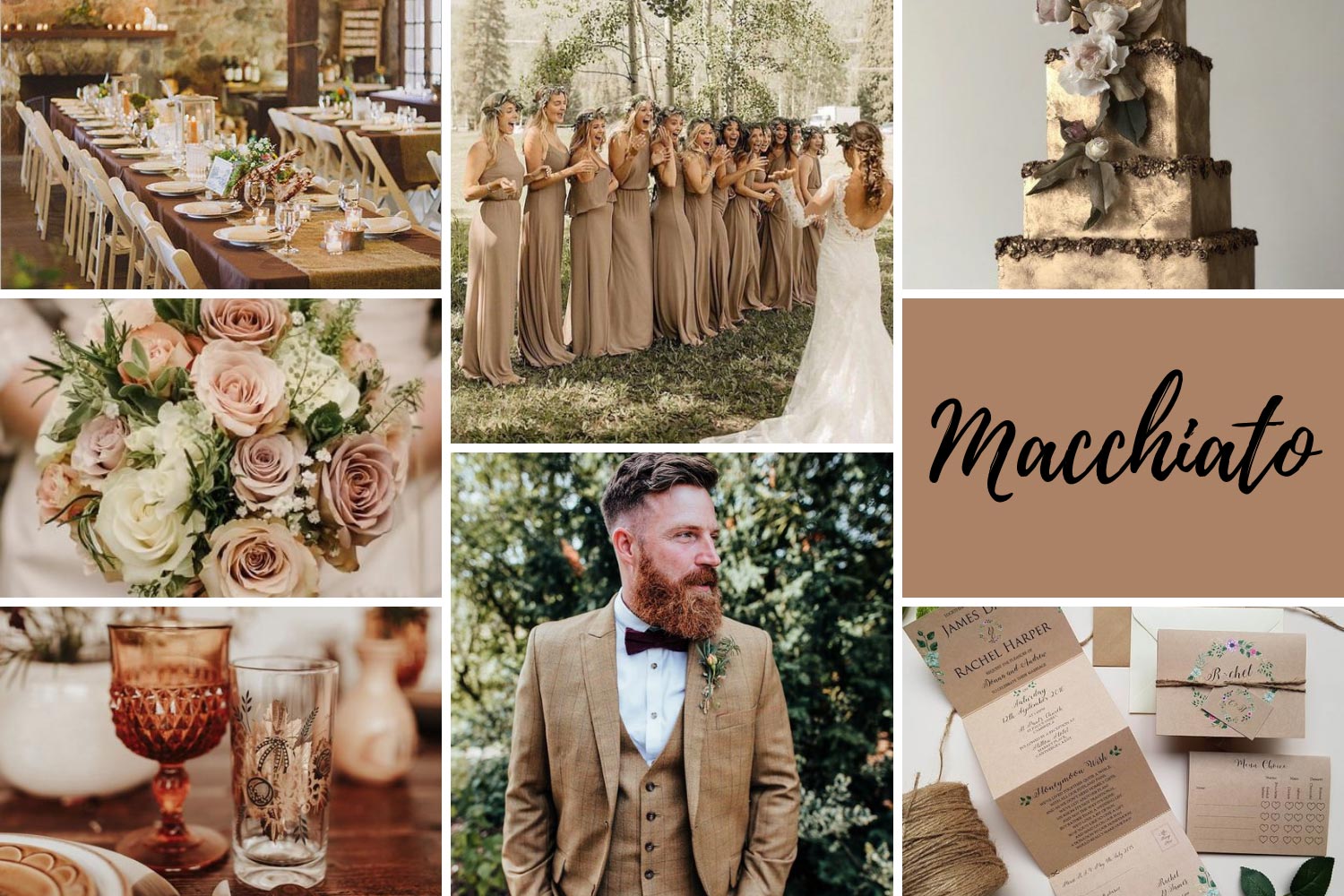 Весілля в коричневому кольорі фото
