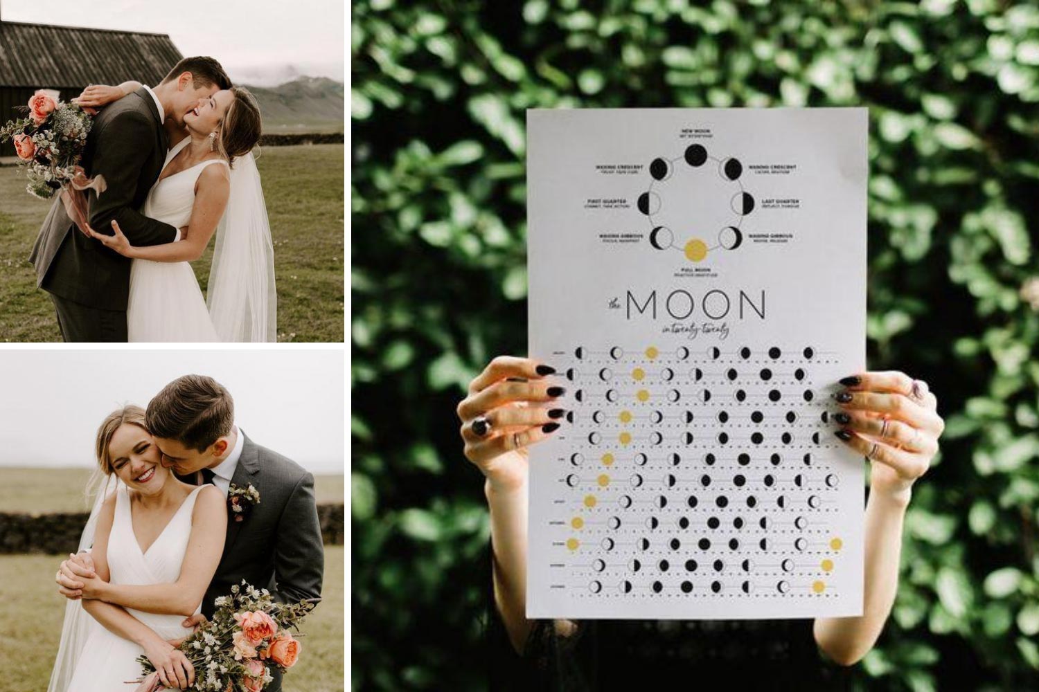 Щасливі наречені, місячний календар весіль фото